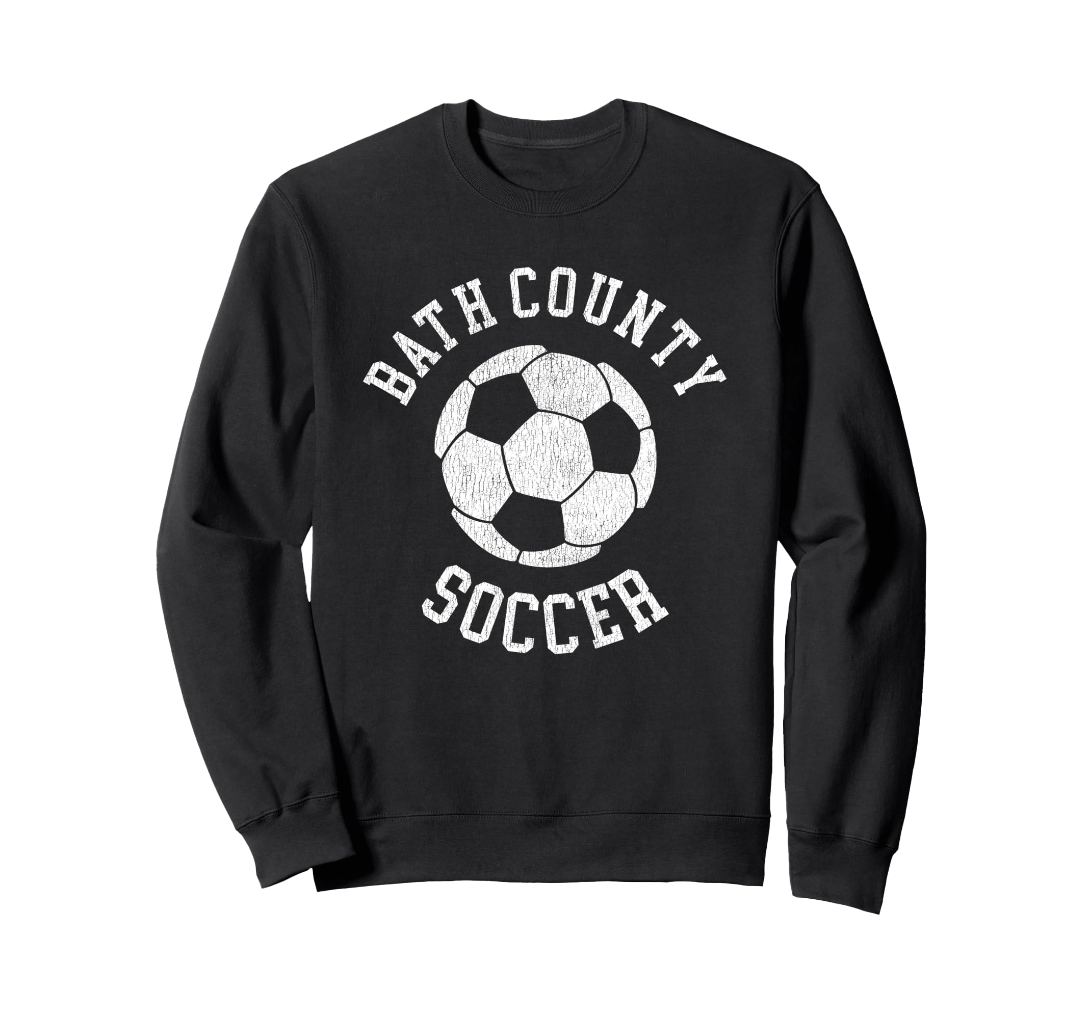 Bath County Soccer Distressed 90S Sweatshirt - Minimalist Print Unisex
