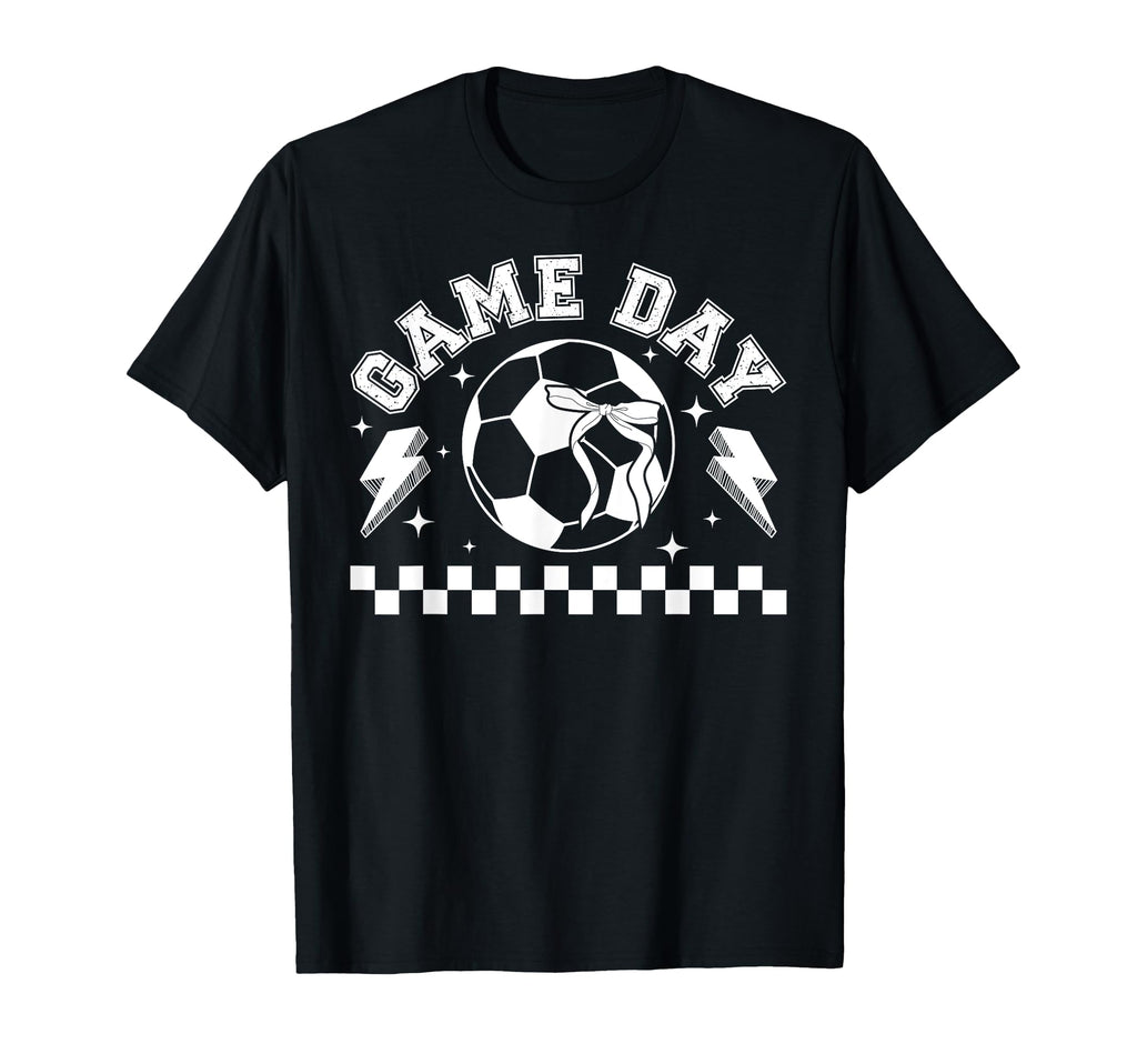 Soccer Game Day Coquette Game Day Soccer T-Shirt - Graphic Print for Adults