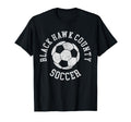 Black Hawk County Soccer T-Shirt - Fun Novelty Design for Adults