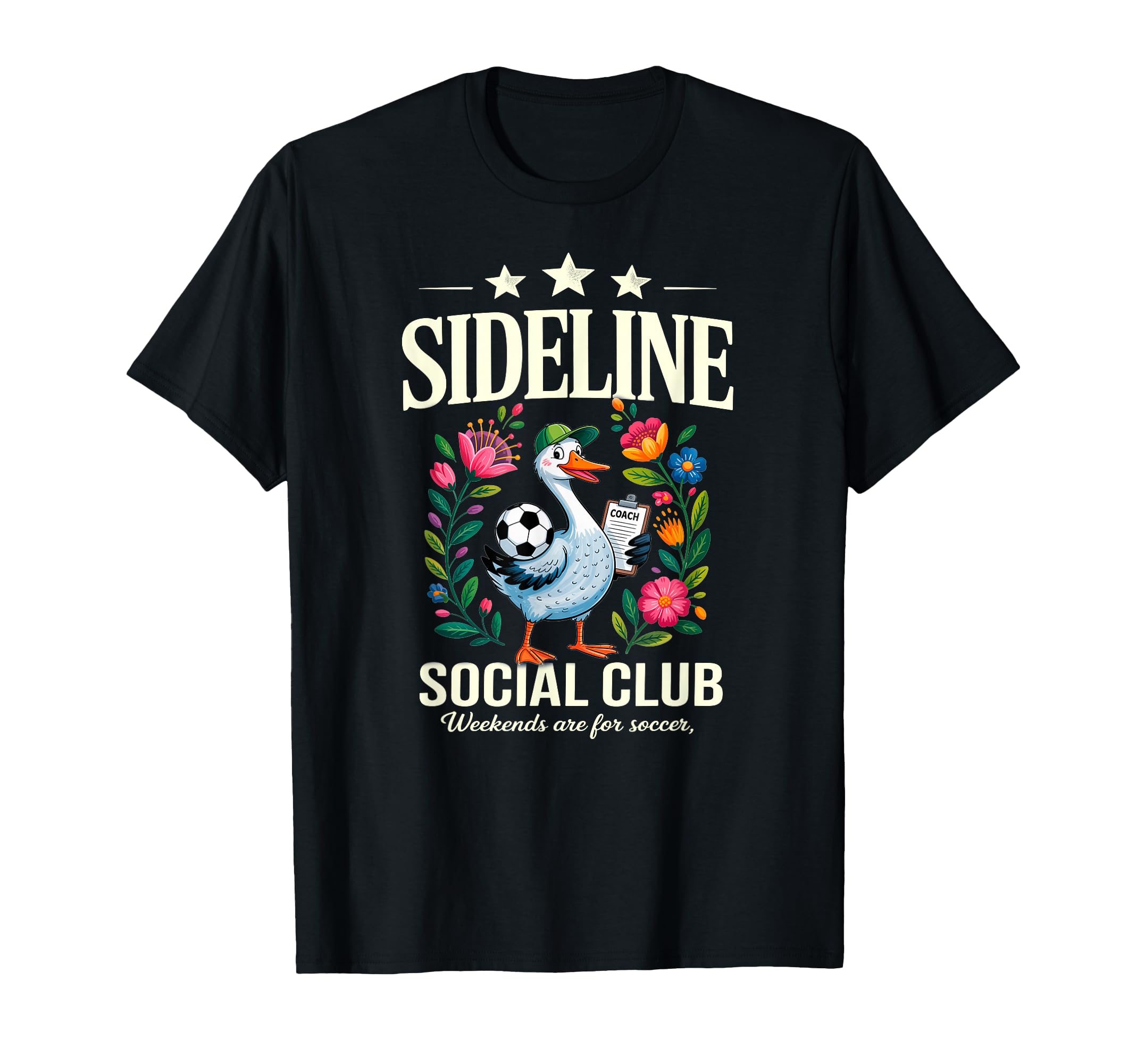Sideline Social Club Floral Soccer T-Shirt - Streetwear Style Men Women