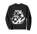 Hamster Soccer Player Ball Sweatshirt - Fun Novelty Design Men Women