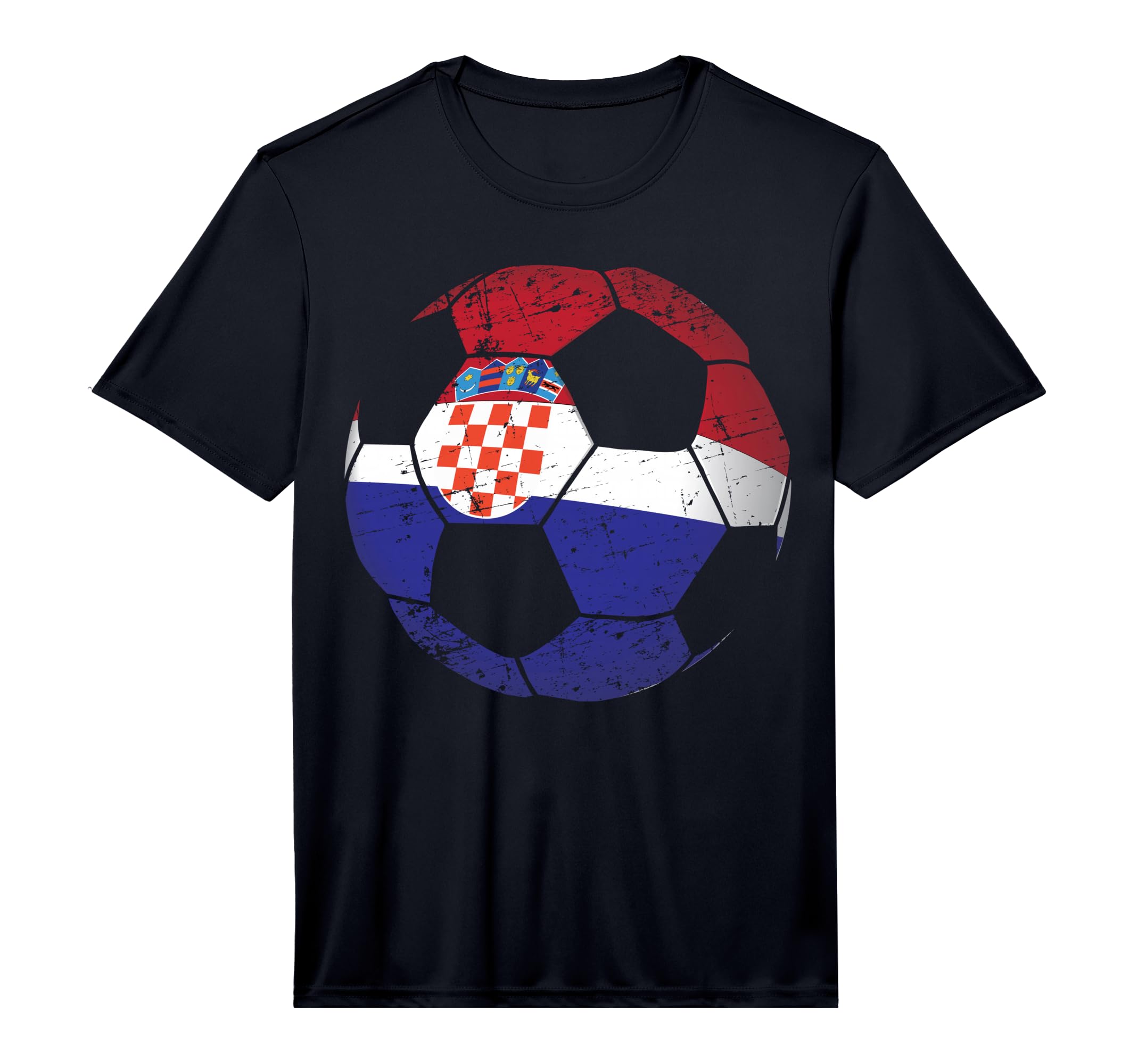 Croatia Soccer Ball Flag Croatian T-Shirt - Custom Art Print Unisex