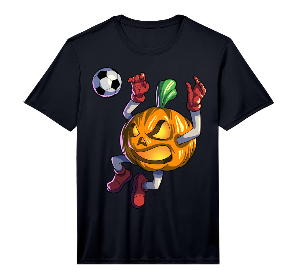 Soccer Pumpkin Halloween Soccer T-Shirt - Custom Art Print Men Women