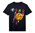 Soccer Pumpkin Halloween Soccer T-Shirt - Custom Art Print Men Women