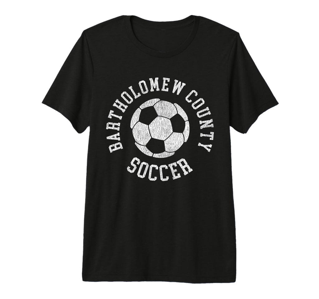 Bartholomew County Soccer Distressed T-Shirt - Casual Everyday Wear Unisex