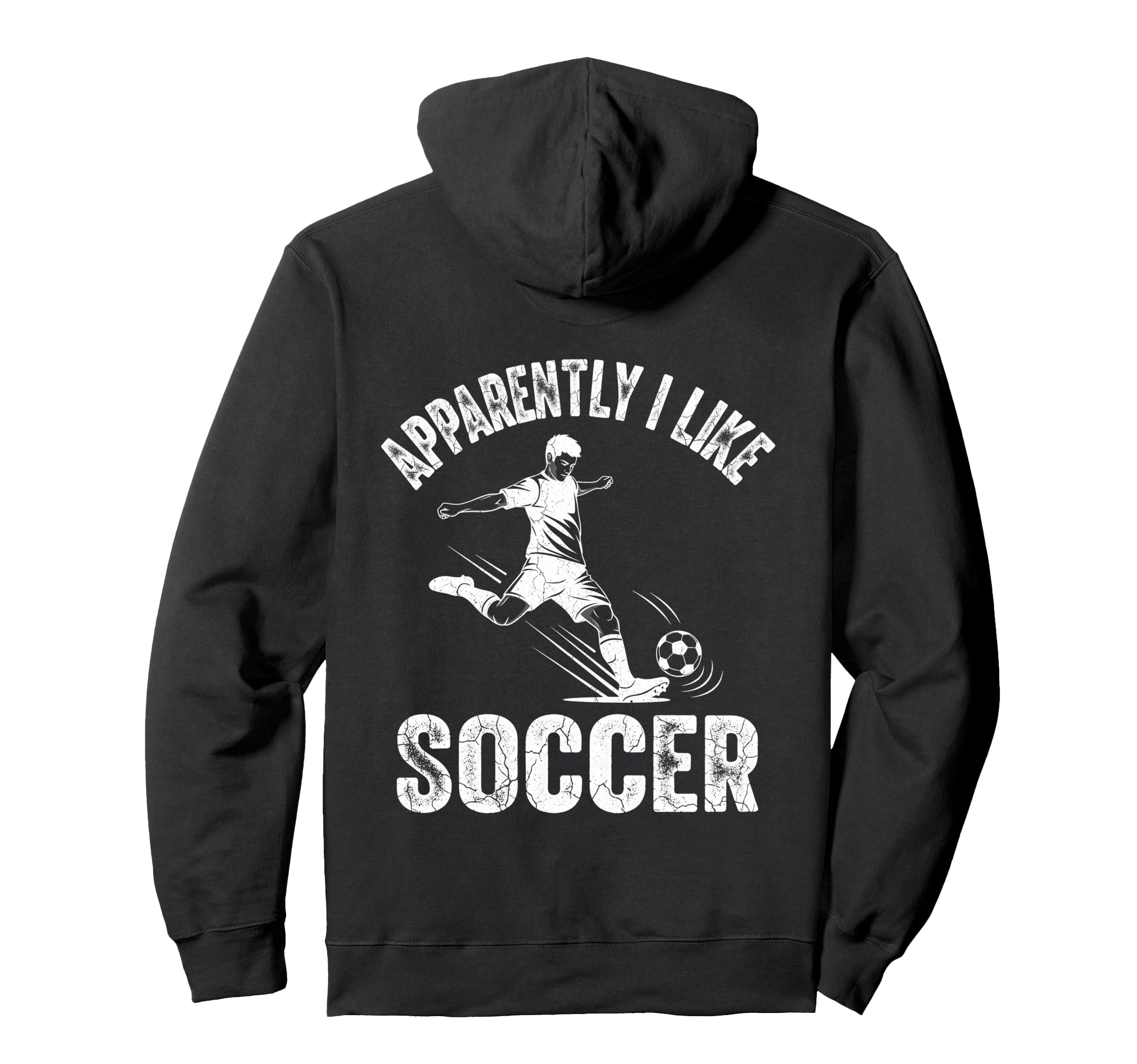 Apparently I Like Soccer Season Funny Game Hoodie - Graphic Print Unisex