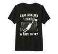 Real Goalies Dont Need Cape To Fly T-Shirt - Minimalist Print for Adults