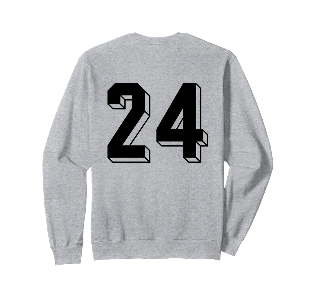 Number 24 Backside 80S 90S Team Sweatshirt - Novelty Apparel Men Women