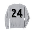 Number 24 Backside 80S 90S Team Sweatshirt - Novelty Apparel Men Women