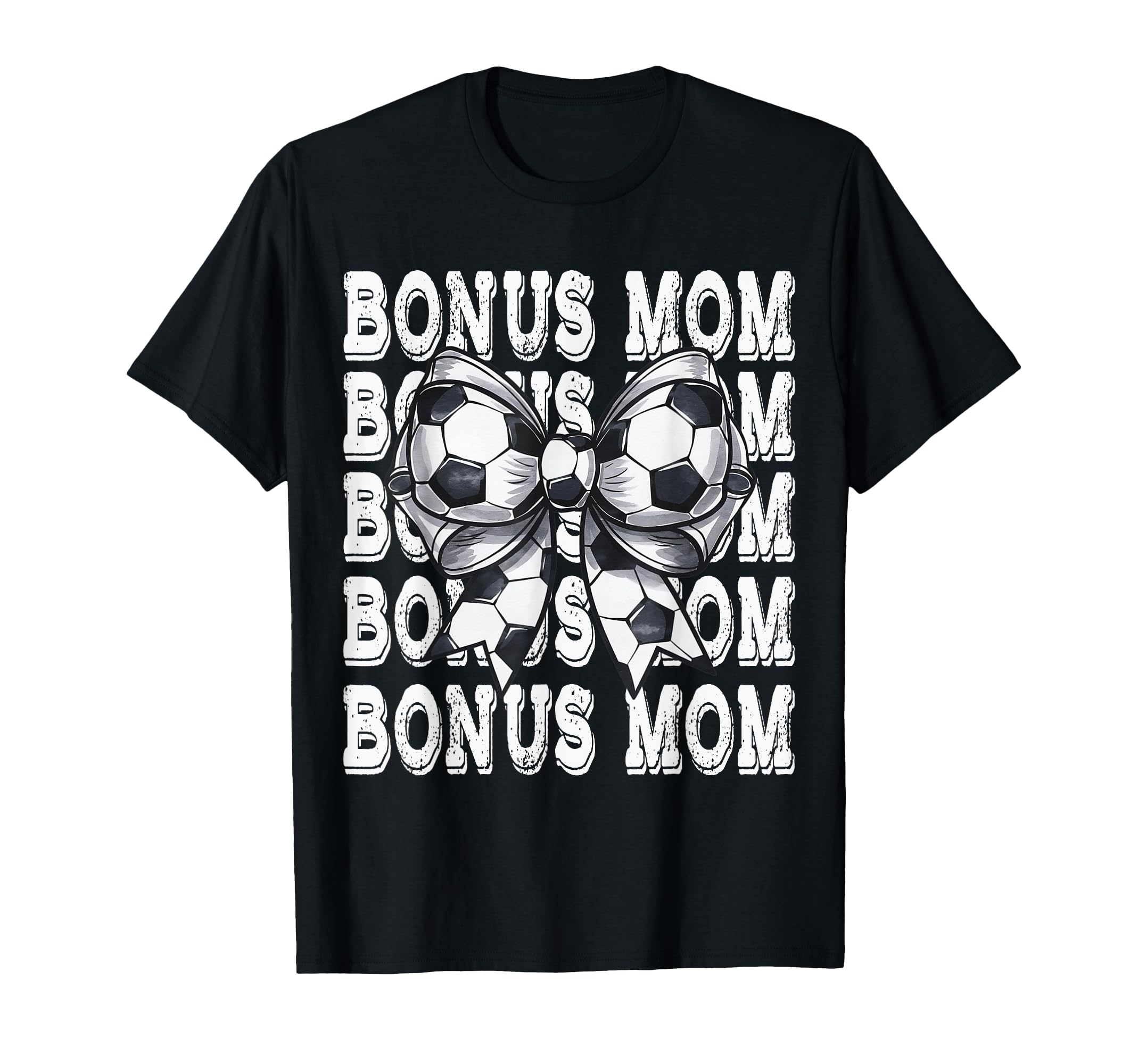Coquette Soccer Bonus Mom Matching T-Shirt - Novelty Apparel for Adults