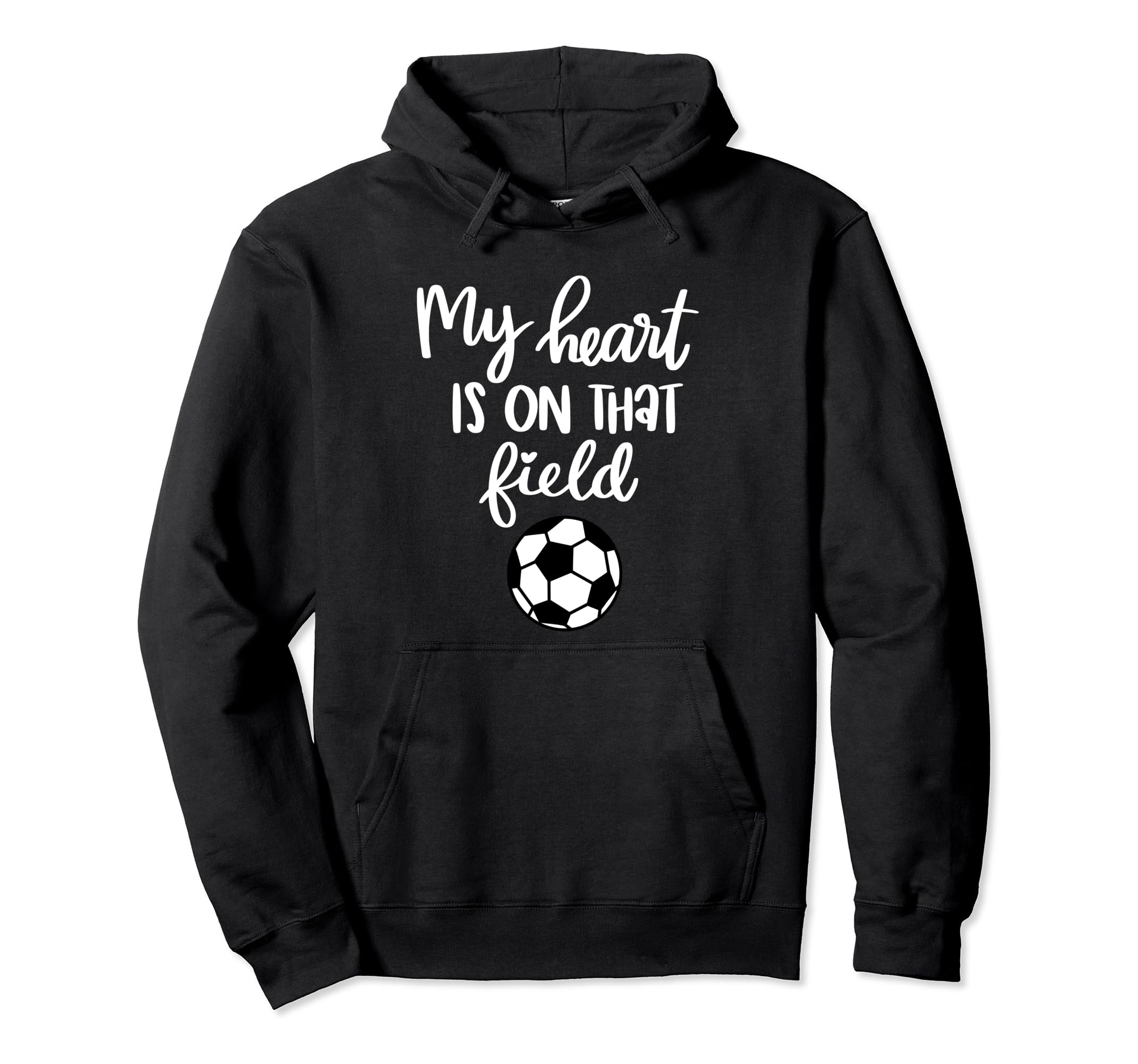 Soccer My Heart Is That Field Hoodie - Minimalist Print for Adults