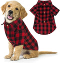 Plaid Buffalo Dog Outfit - Soft Casual Clothes for Small, Medium, Large Dogs and Puppies - Red, Halloween, Thanksgiving, Christmas Costume (M)