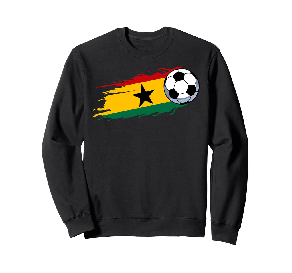 Ghana Ball Flag Patriotic Football Sweatshirt - Streetwear Style Unisex