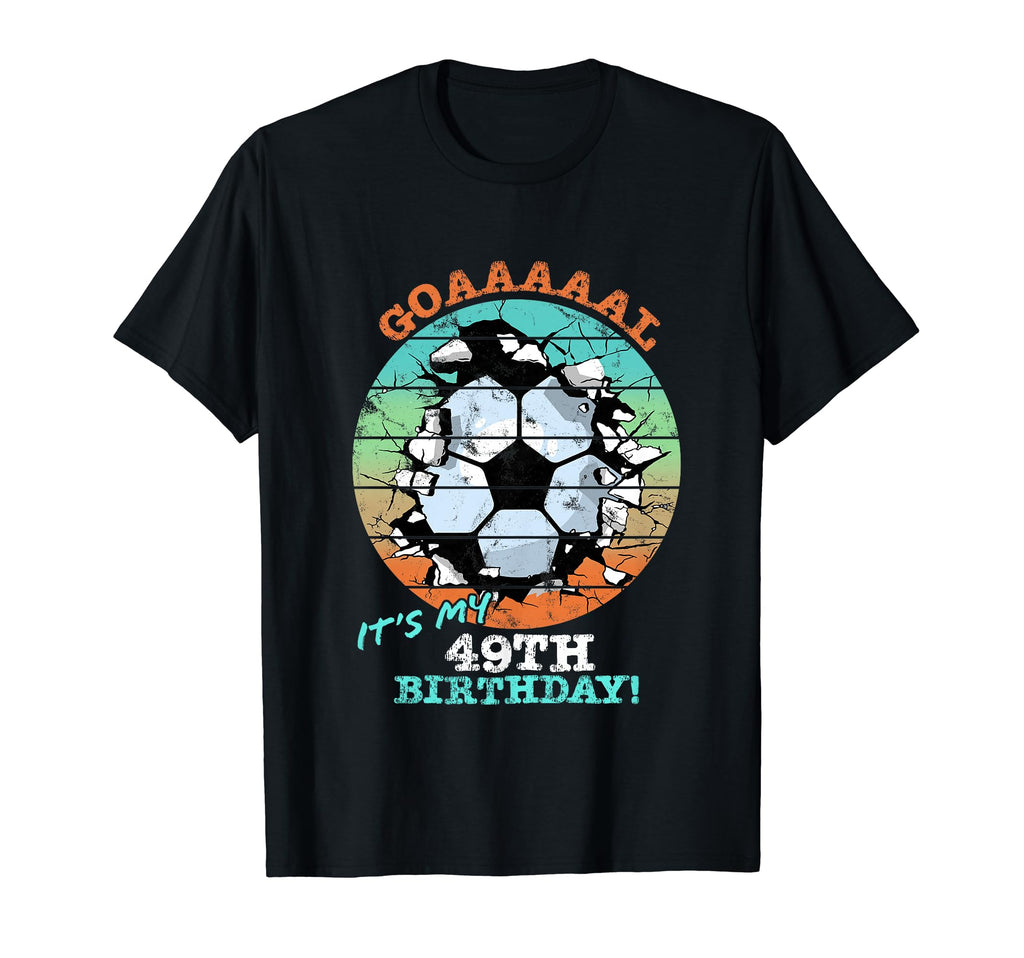 Soccer Birthday Party 49 Year Old 49Th T-Shirt - Graphic Print for Adults