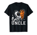 Ball Uncle Soccer Basketball Heart T-Shirt - Novelty Apparel for Adults