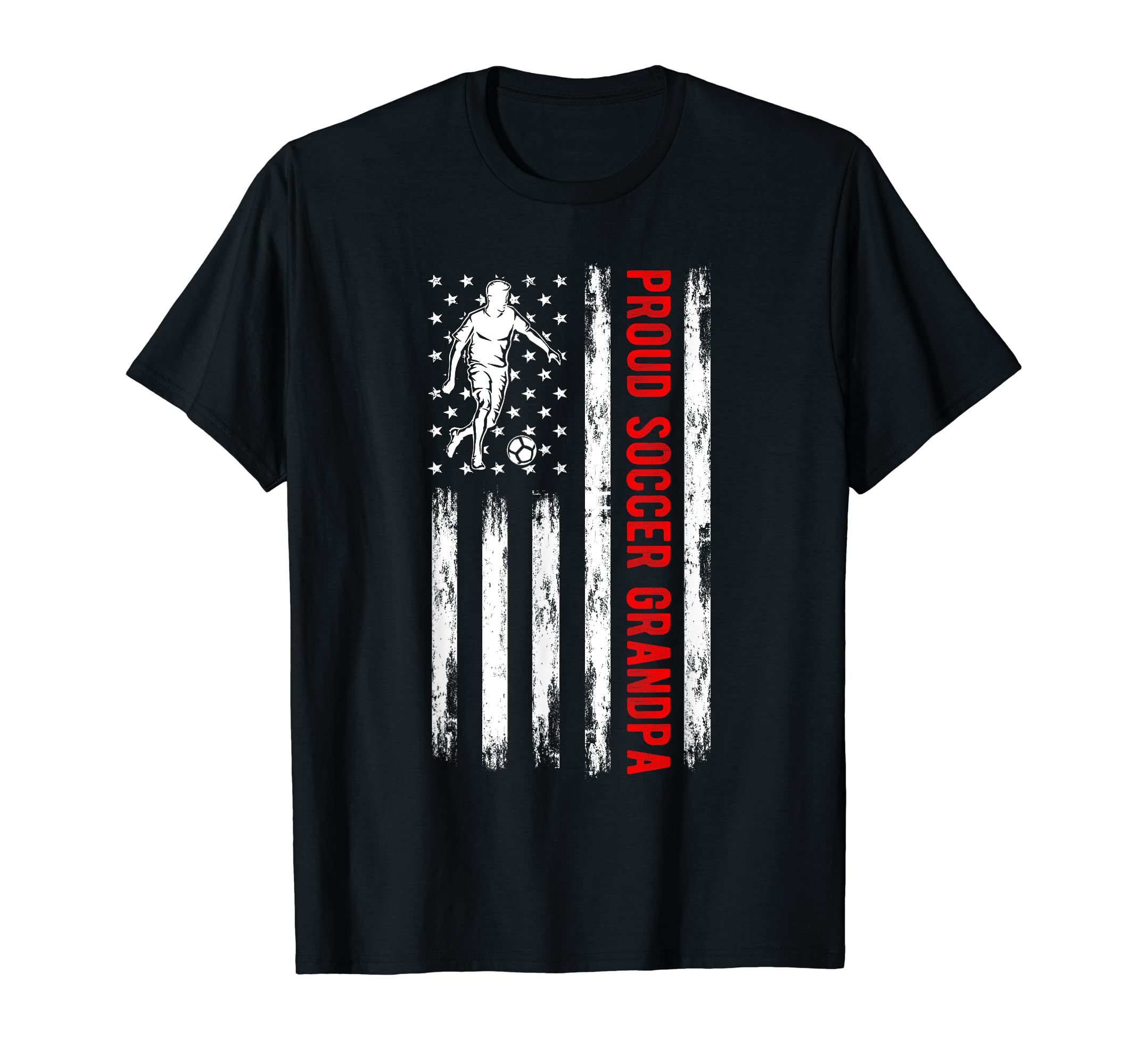 Proud Soccer Grandpa Usa Flag Family T-Shirt - Minimalist Print Men Women