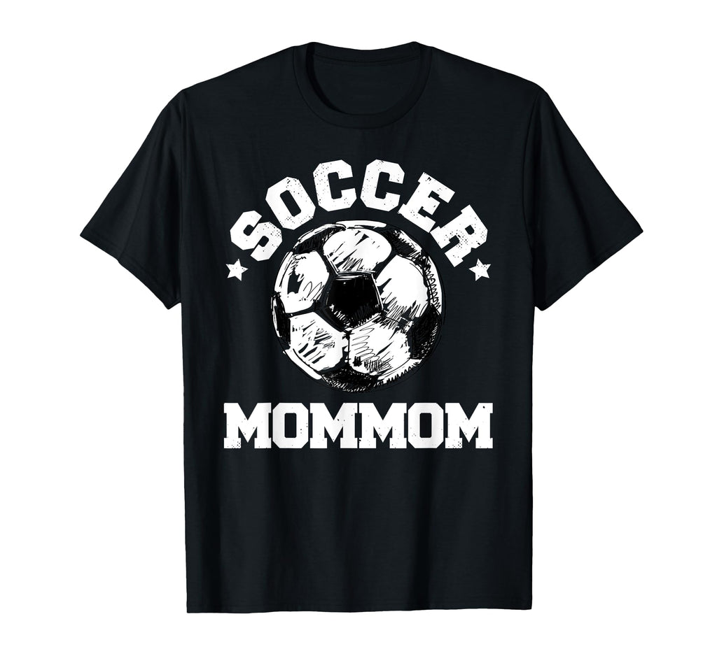 Soccer Mommom Soccer Ball Distressed T-Shirt - Minimalist Print Men Women