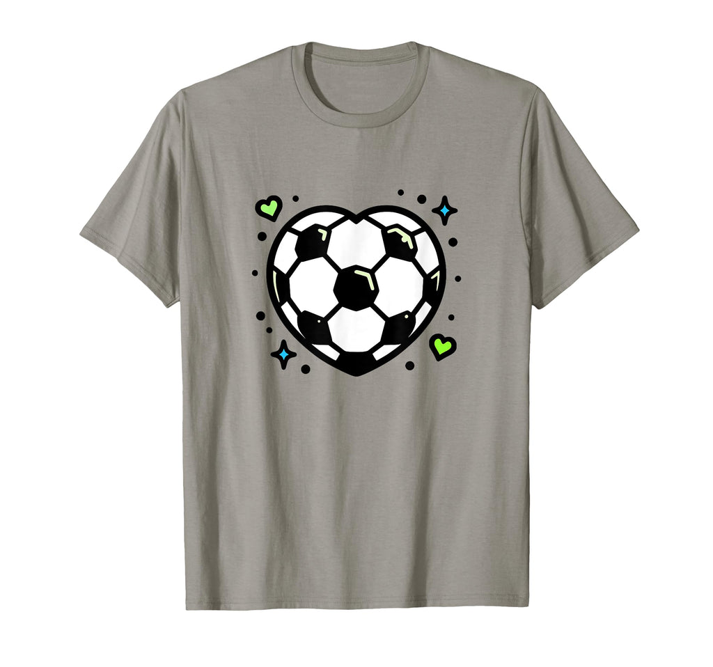 Soccer Ball Shaped Heart Mom Fan T-Shirt - Aesthetic Graphic for Adults