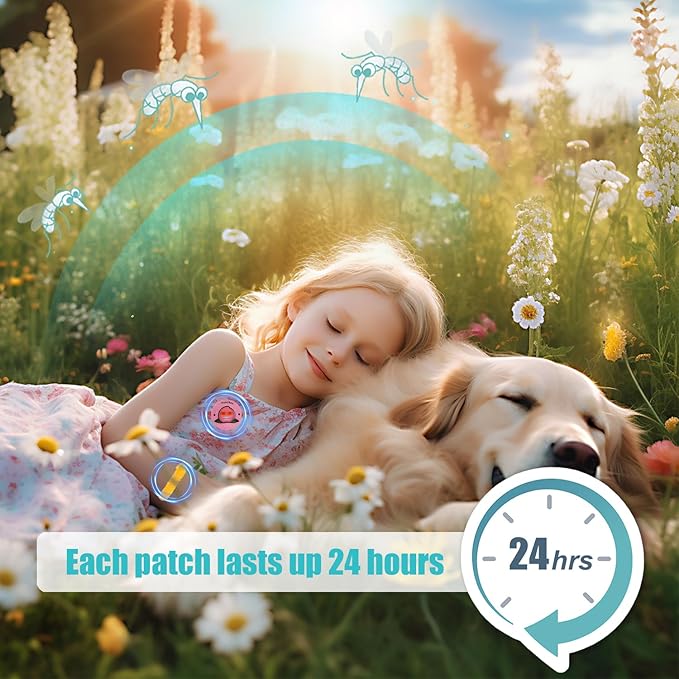 240Pcs Mosquito Patches Stickers, Individually Wrapped Natural Plant Based Mosquito Stickers for Kids Adult Outdoor Hiking, Camping, Travel