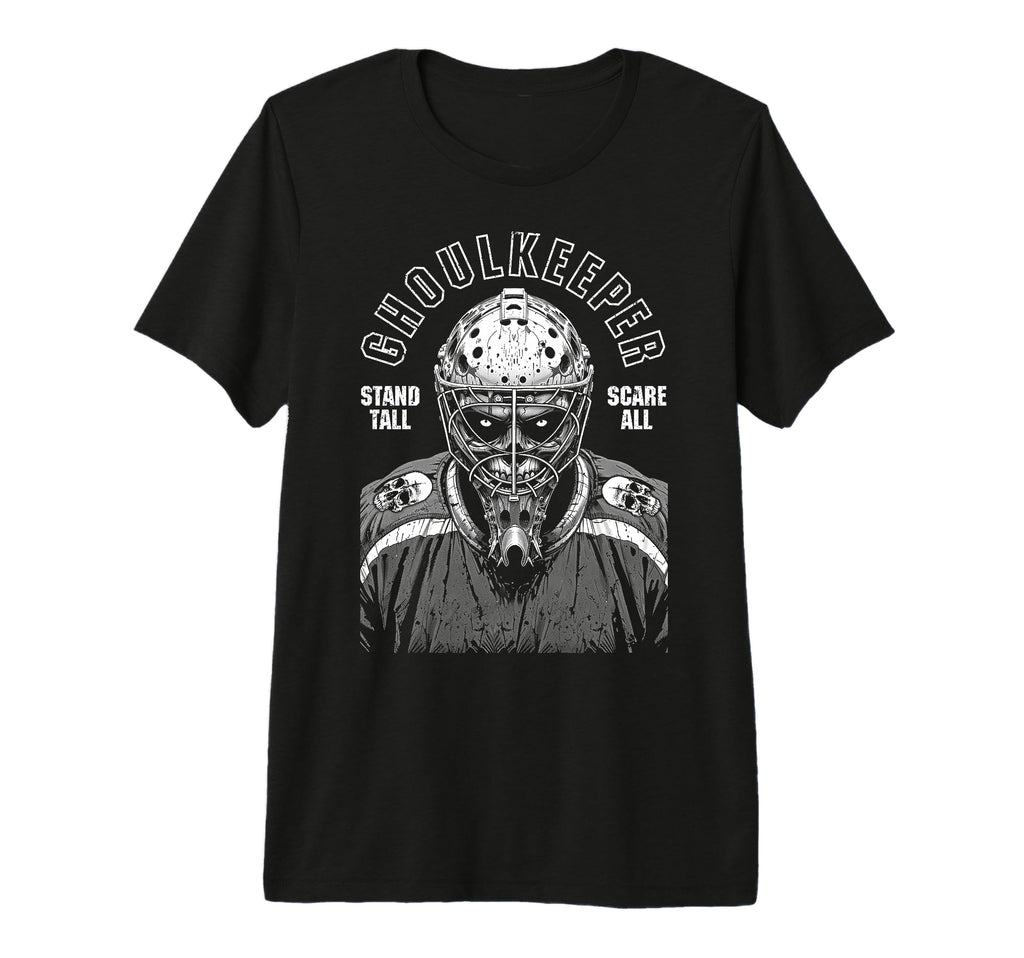 Ice Hockey Goalie Goalkeeper Ghoulkeeper T-Shirt - Custom Art Print Unisex