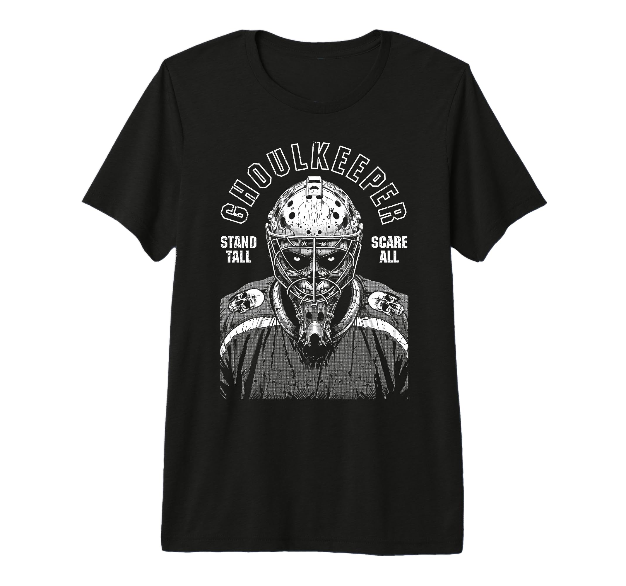 Ice Hockey Goalie Goalkeeper Ghoulkeeper T-Shirt - Custom Art Print Unisex