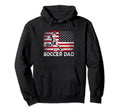 Soccer Dad American Flag Fathers Day Hoodie - Custom Art Print for Adults
