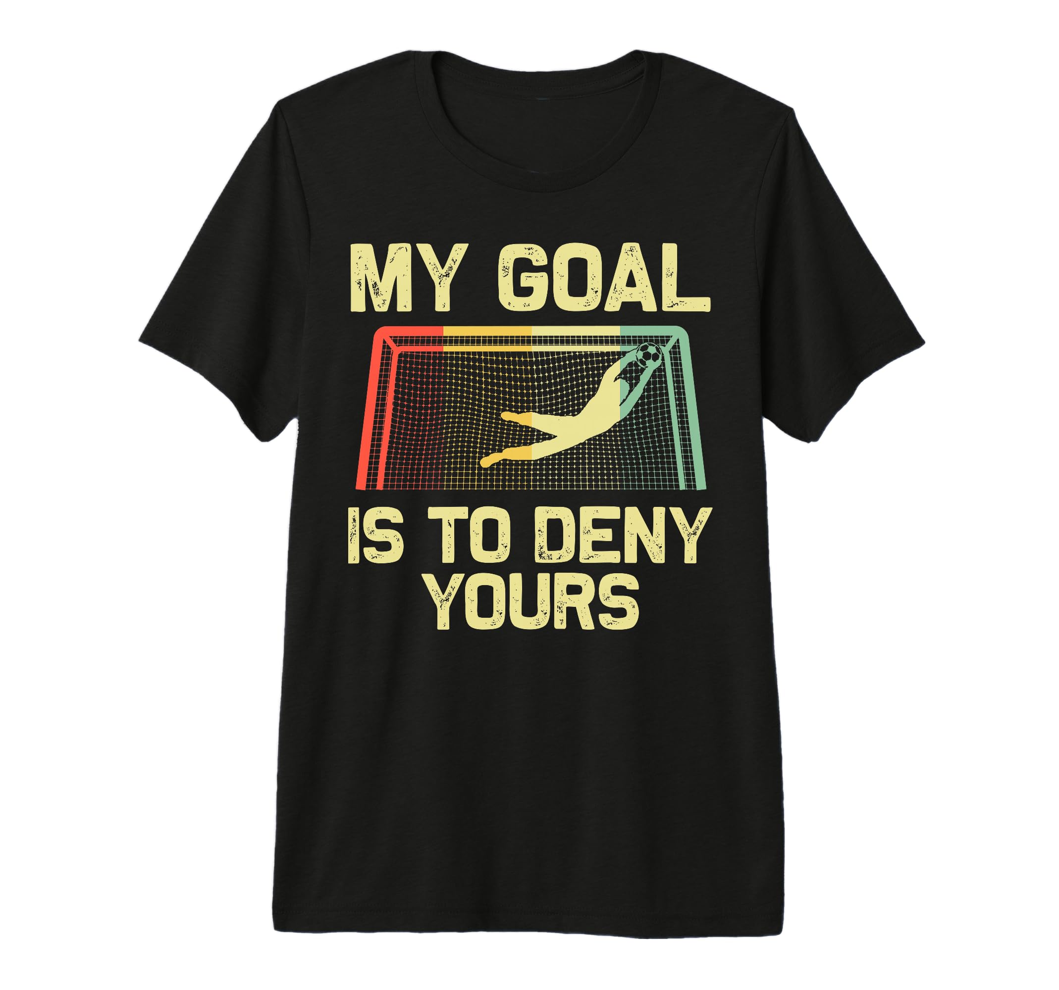 Soccer Goalie Art Gag Soccer Player Tri T-Shirt - Novelty Apparel Unisex