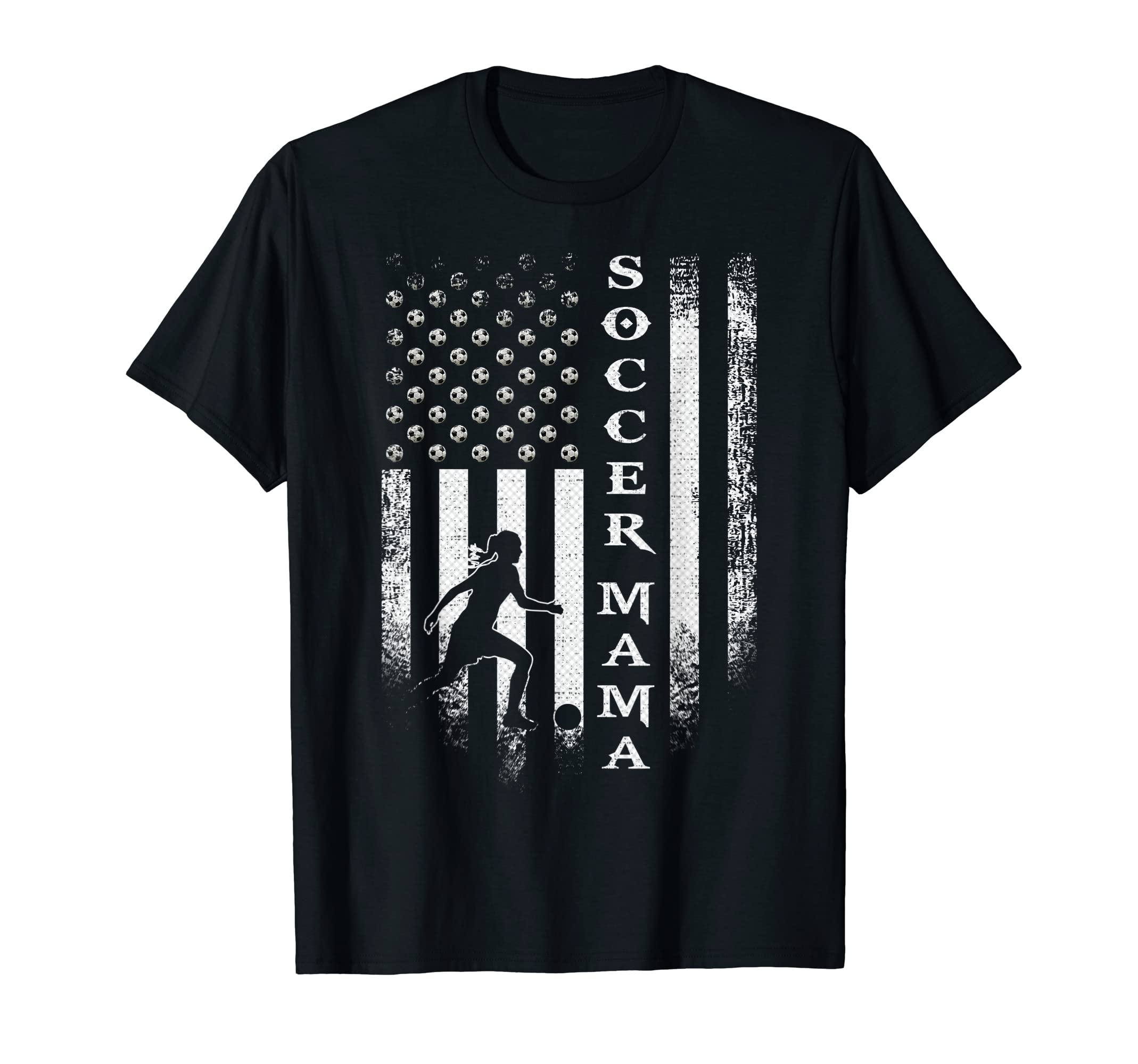 Usa American Flag Proud Soccer Mama T-Shirt - Unique Graphic for Adults