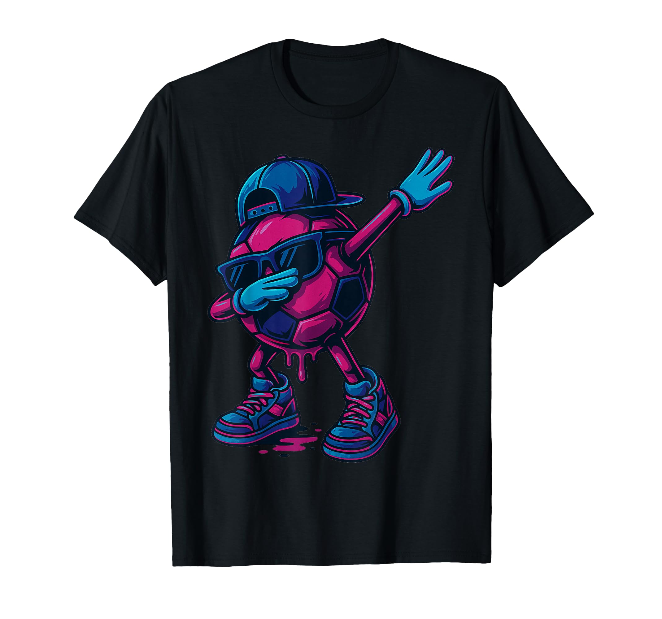 Football Drip Ice Cream Funny Dabbing T-Shirt - Aesthetic Graphic Unisex