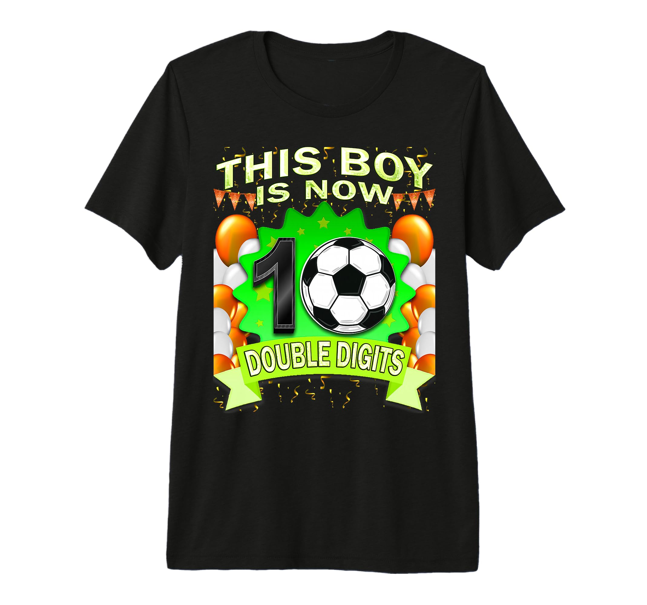 This Now 10 Double Digits Soccer 10 T-Shirt - Casual Everyday Wear Unisex