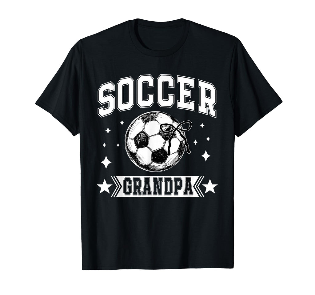 Coquette Bow Soccer Grandpa Soccer Team T-Shirt - Aesthetic Graphic Unisex