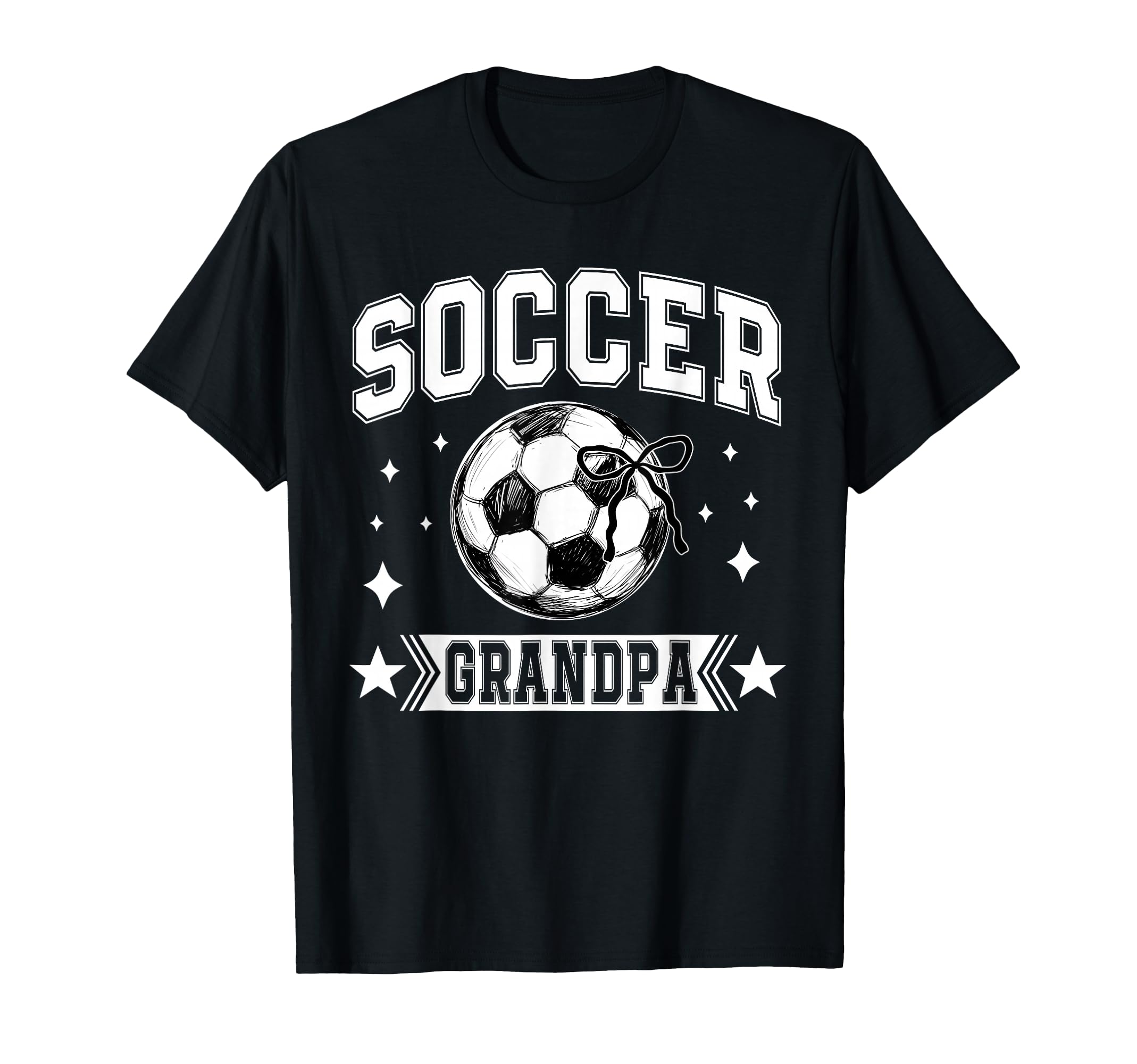 Coquette Bow Soccer Grandpa Soccer Team T-Shirt - Aesthetic Graphic Unisex