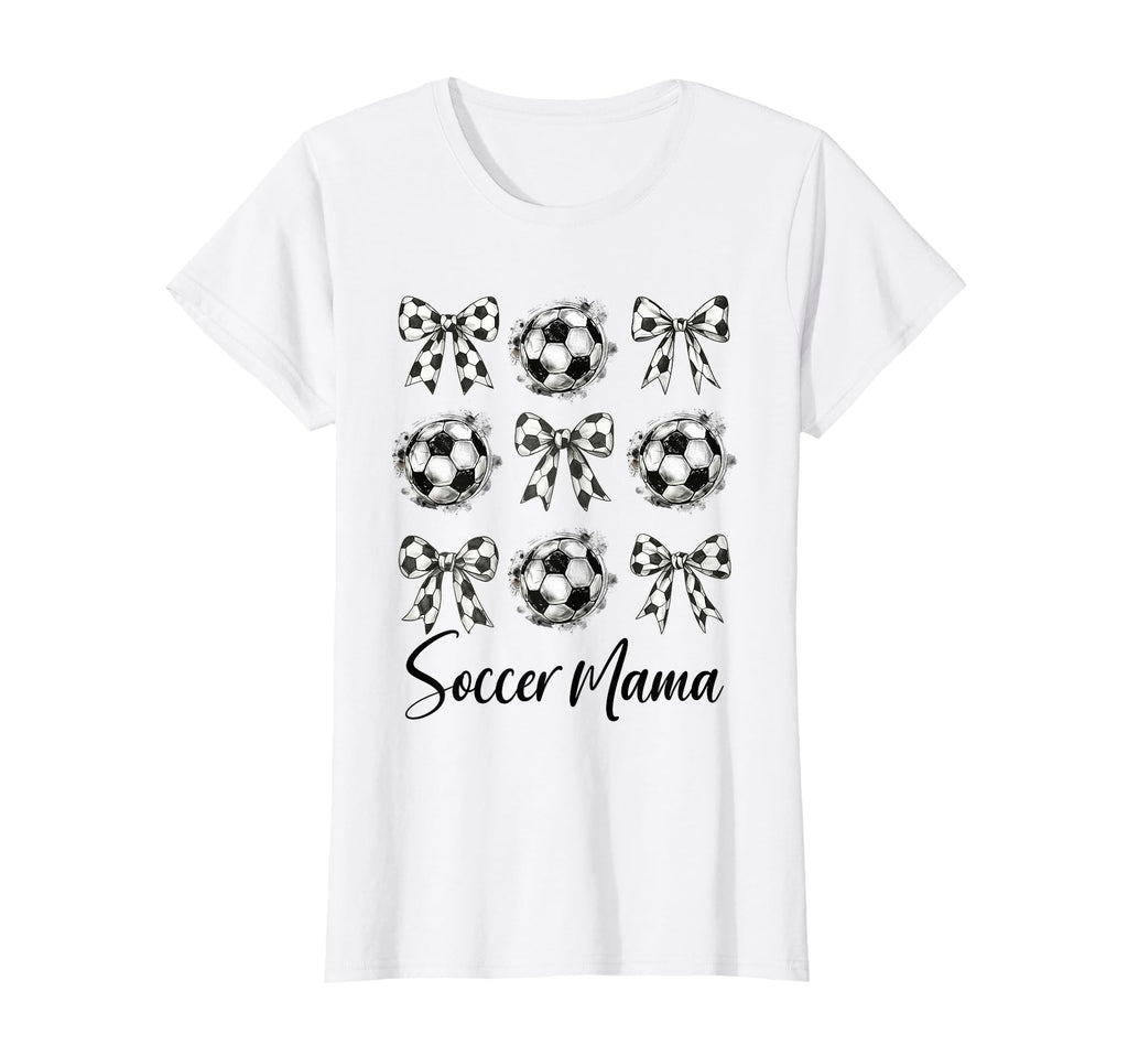 Soccer Mama Soccer Coquette Bow T-Shirt - Custom Art Print Men Women