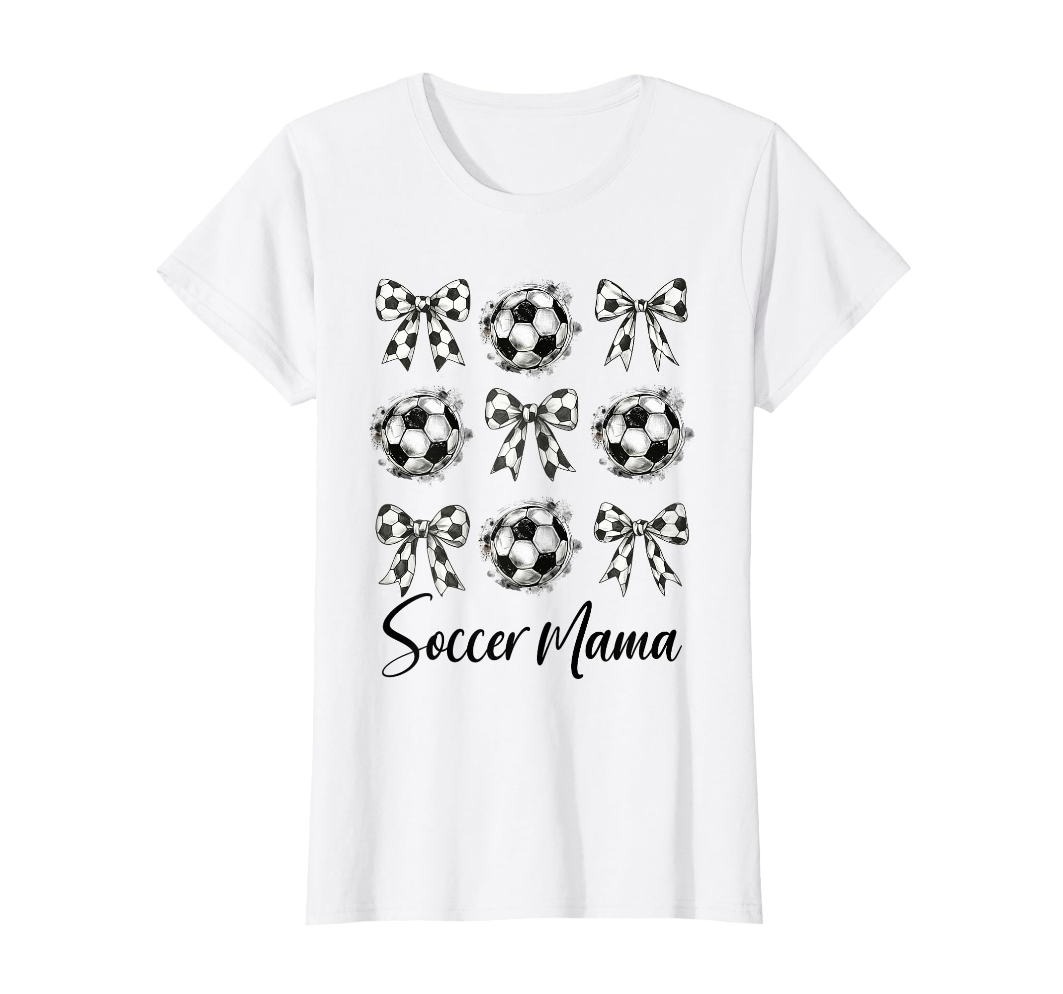 Soccer Mama Soccer Coquette Bow T-Shirt - Aesthetic Graphic Men Women