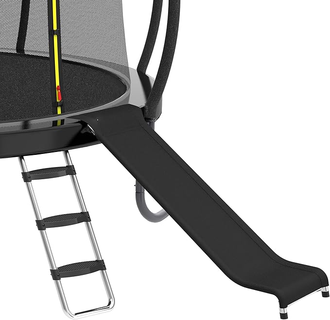 Universal Trampoline Ladder Slide kit, 3 Steps Wide Step for Trampoline, Trampoline Accessories Slide with Buffer Section for Children Kids