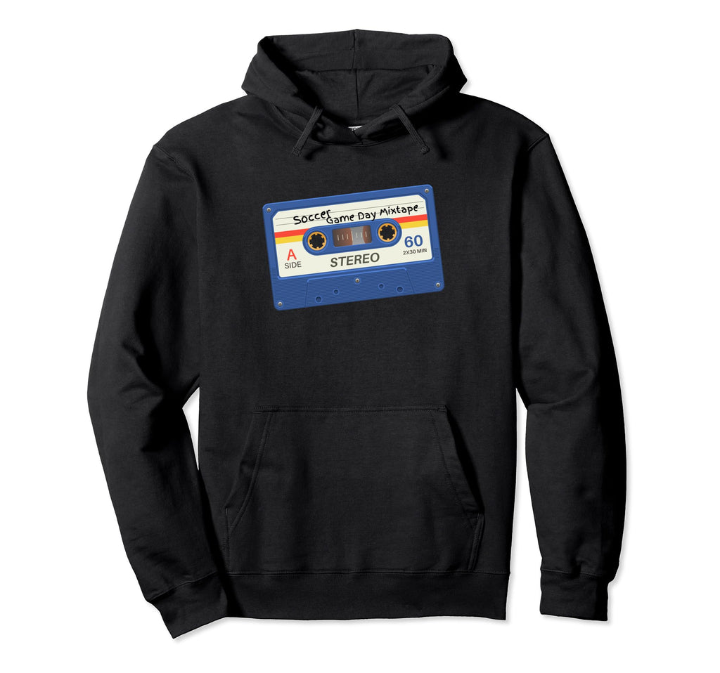Soccer Game Day Mix Tape Hoodie - Fun Novelty Design Men Women