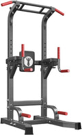 sogesfurniture Adjustable Dip Stands Assistive Trainer for Home Gym - 10-Level Height Wall-Saving Pull Up Bar, Dual Training Stands for Dip Push Up & Core Workout, Heavy Duty Steel Frame