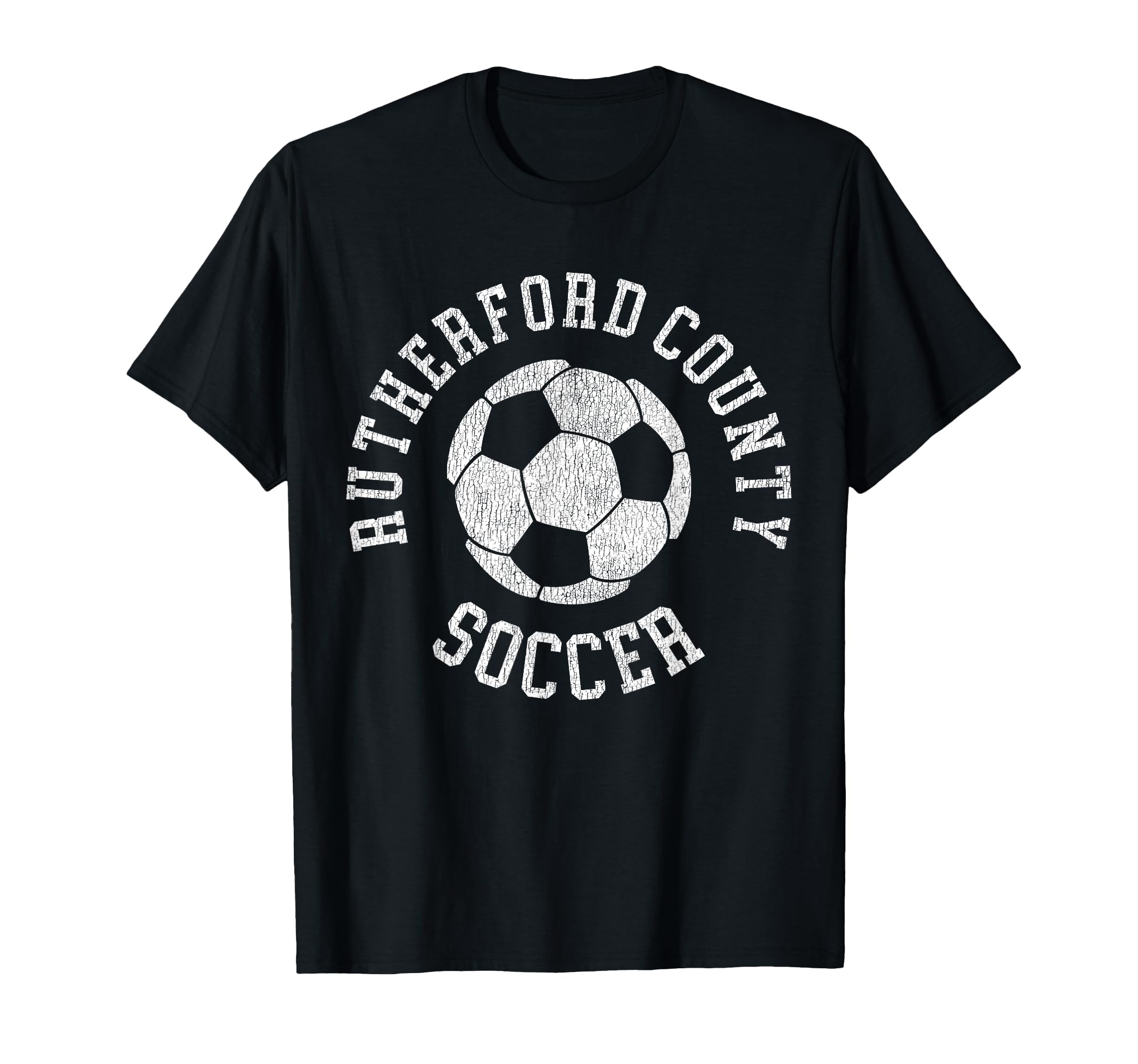 Rutherford County Soccer Distressed T-Shirt - Aesthetic Graphic for Adults
