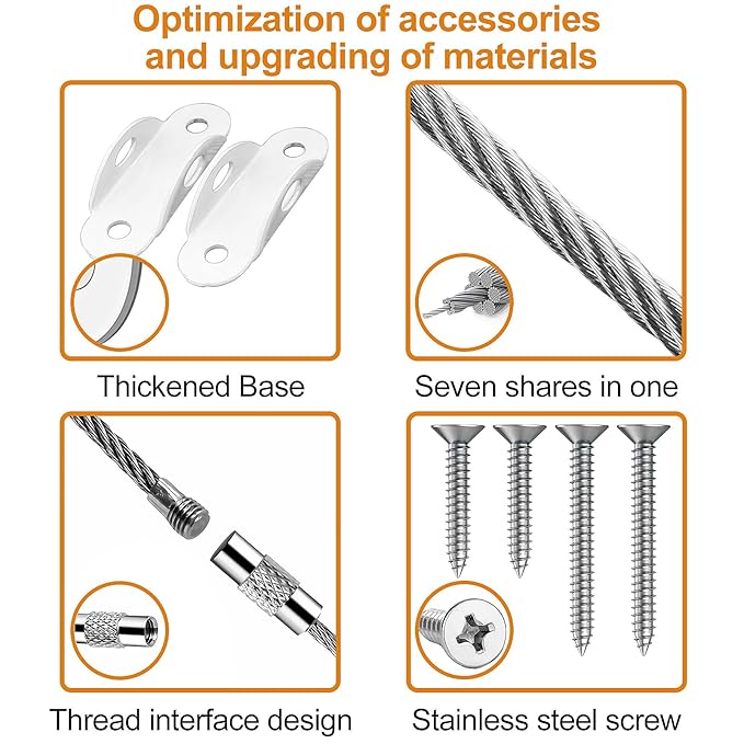 Furniture Anchors (6 Pack) for Baby Proofing, Anti Tip Furniture Anchor Securing 420lbs Tension Earthquake Resistant Metal Furniture Wall Anchor Prevent Baby Pet from Falling Furniture