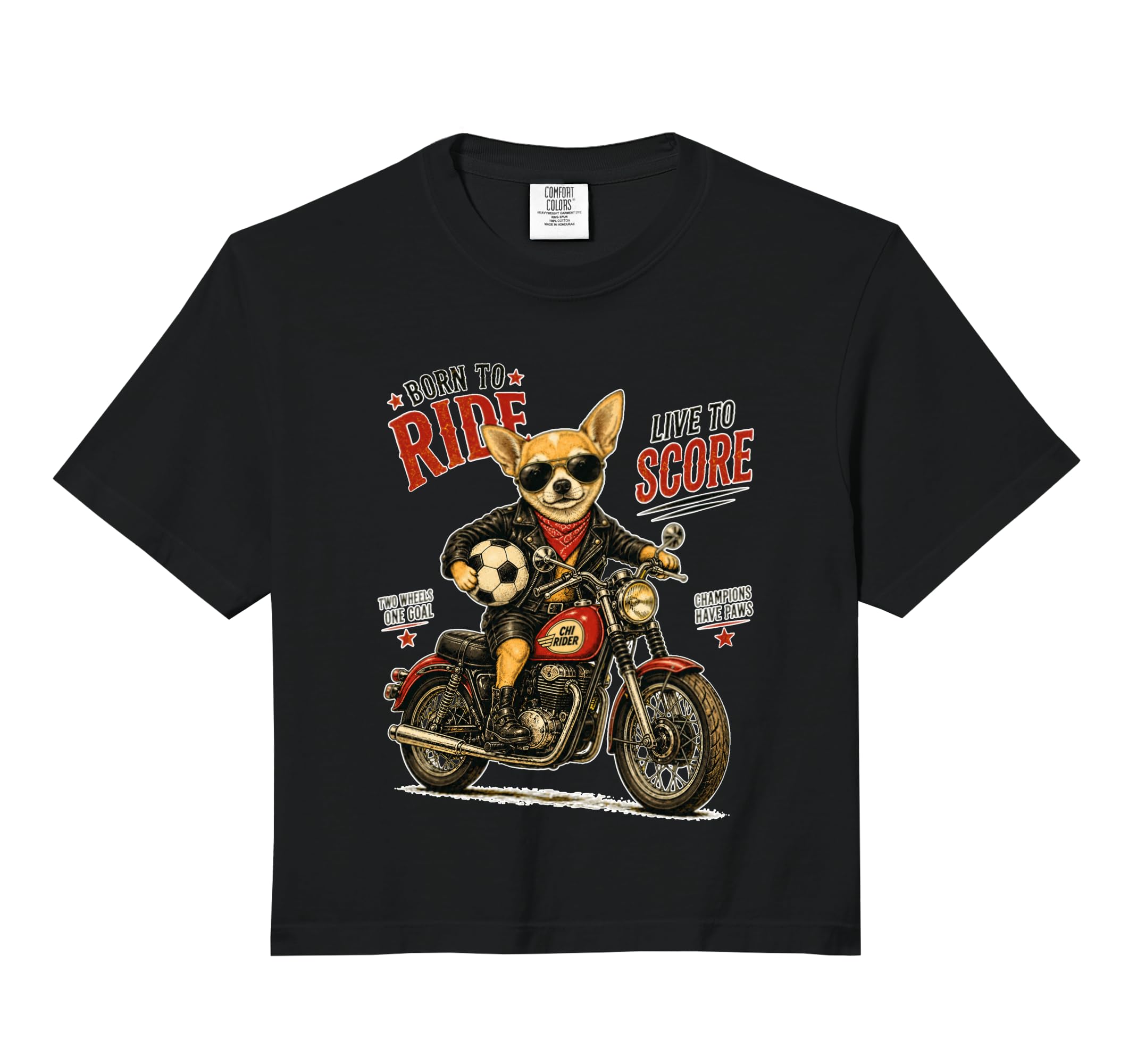 Chihuahua Motorbike Love Footbal Hoodie - Custom Art Print for Adults