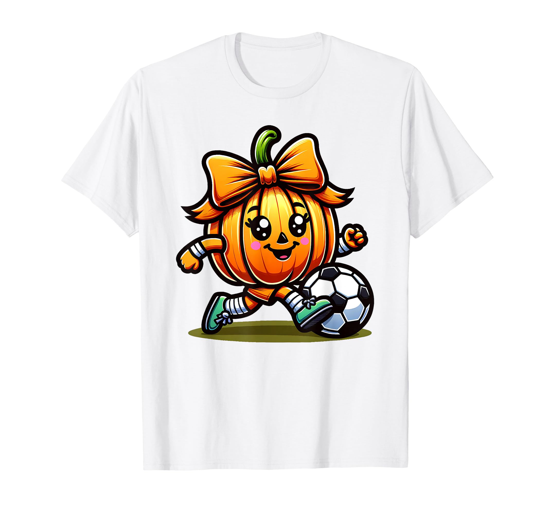 Halloween Soccer Coquette Bow T-Shirt - Fun Novelty Design Men Women