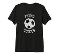 Frisco Soccer Distressed 90S Tri T-Shirt - Minimalist Print for Adults