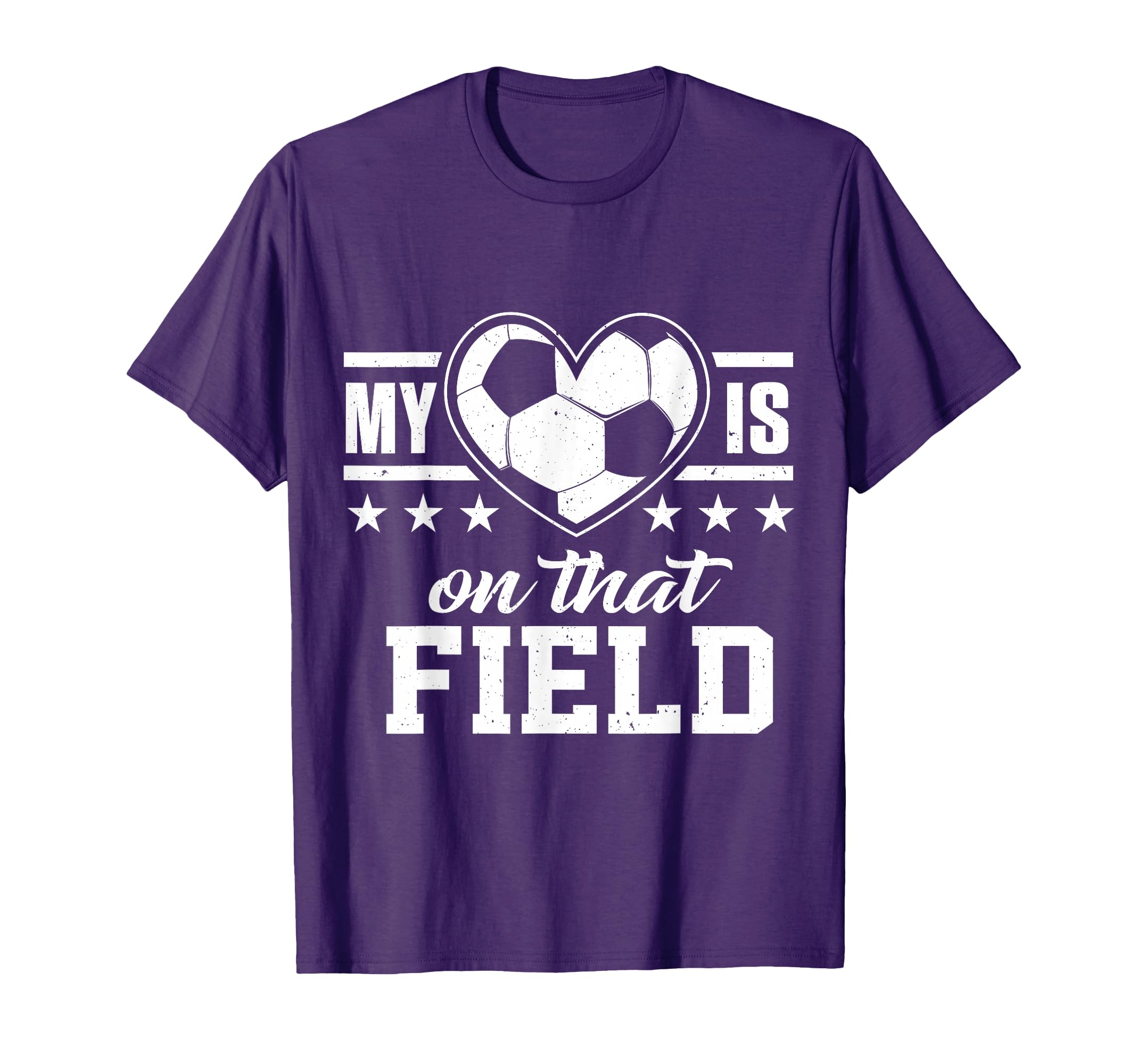 My Heart Is That Soccer Field Mom Dad T-Shirt - Streetwear Style Unisex