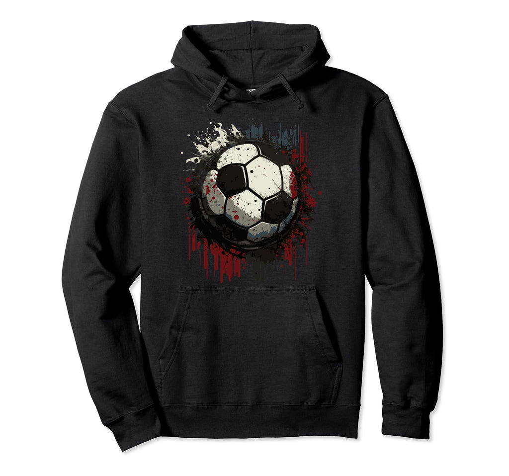 Dark Soccer Football Love Hoodie - Custom Art Print Unisex