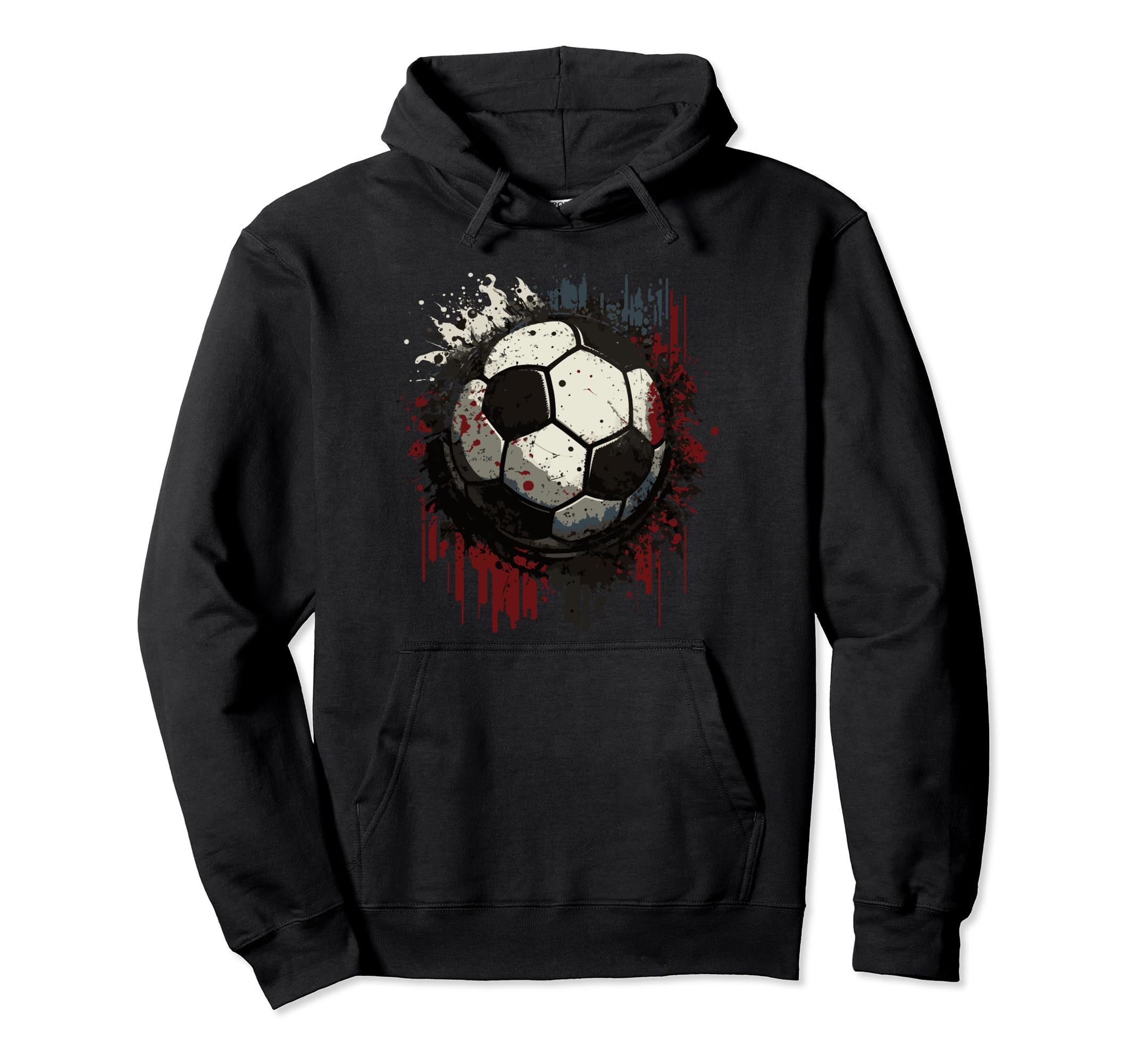 Dark Soccer Football Love Hoodie - Custom Art Print Unisex