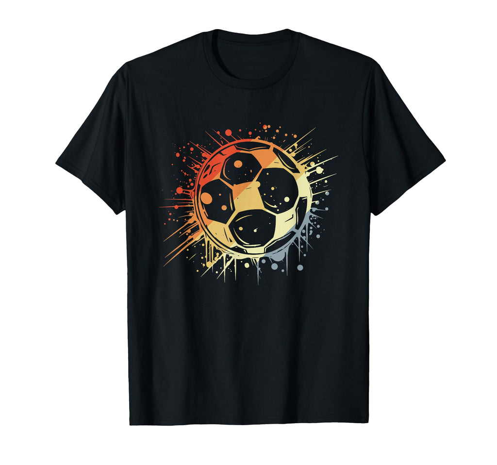 Soccer Ball Color Streetart T-Shirt - Graphic Print Unisex