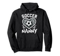 Soccer Nanny Leopard Heart Nanny Soccer Hoodie - Fun Novelty Design Unisex
