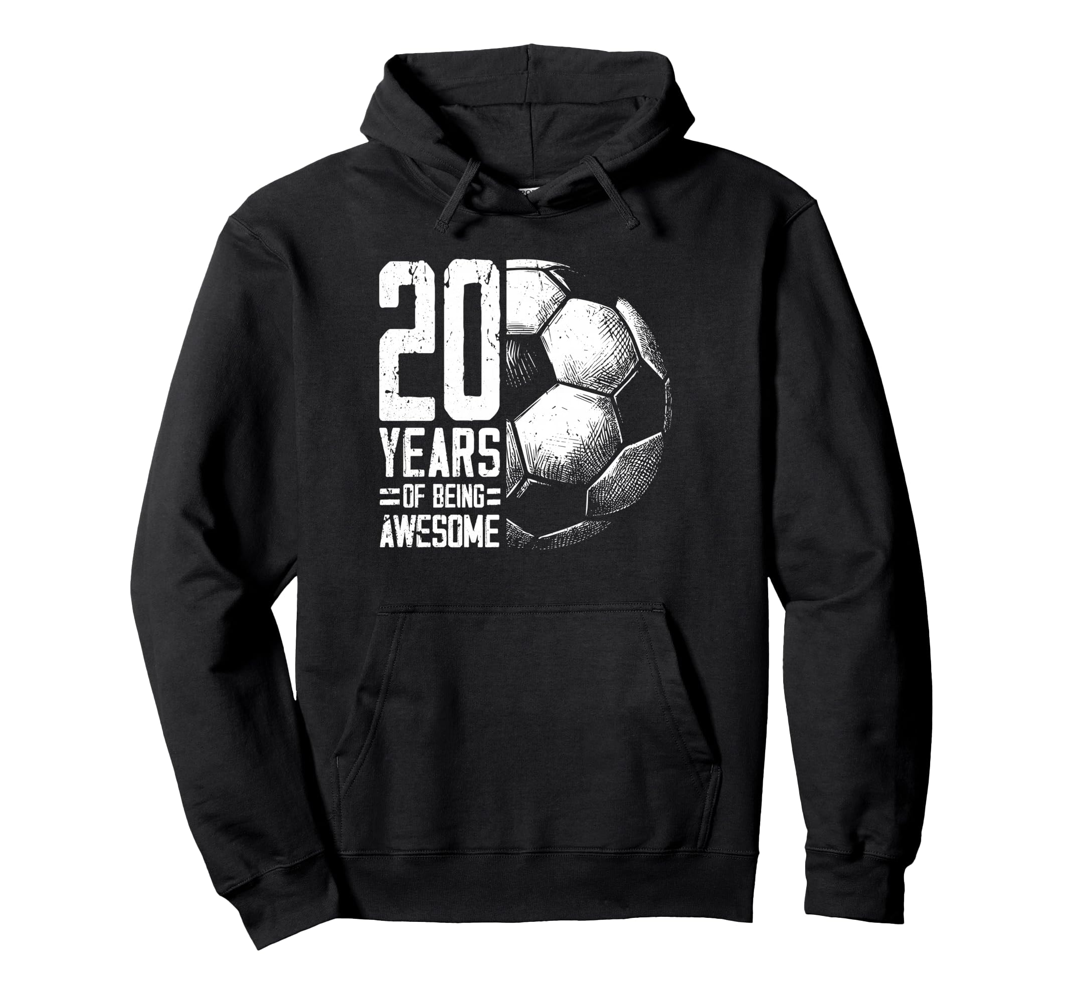 20Th Birthday Soccer Player Football 20 Hoodie - Trendy Graphic for Adults