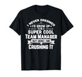 Super Team Manager Funny Baseball T-Shirt - Casual Everyday Wear Men Women