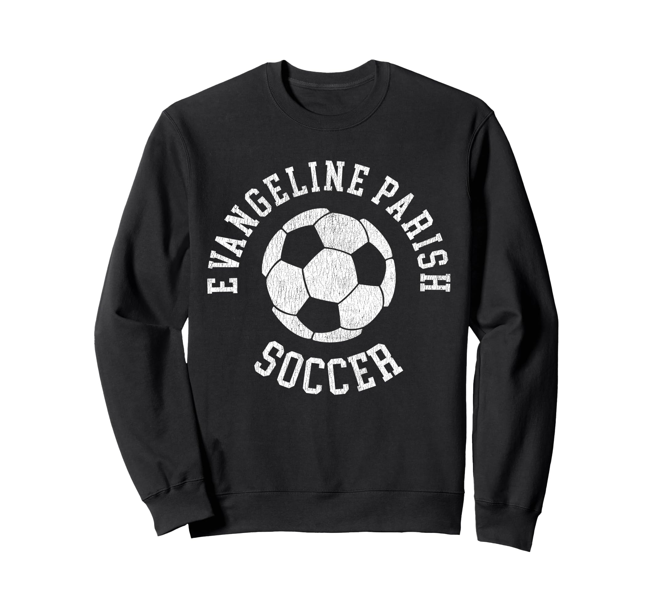 Evangeline Parish Soccer Distressed Sweatshirt - Streetwear Style Unisex